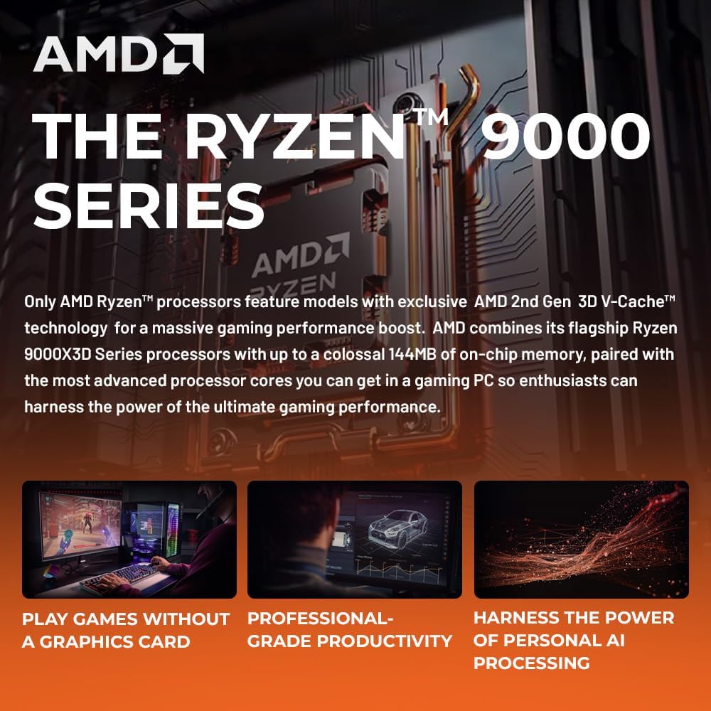 Skytech Gaming O11 Vision Gaming PC, AMD Ryzen 7 9800X3D 4.7GHz, NVIDIA RTX 5090 32GB VRAM, X870 Board, 2TB Gen4 NVMe SSD, 32GB DDR5 RAM 6000, 1000W Gold ATX 3 PSU, 360 ARGB AIO, WI-FI 7, Windows 11