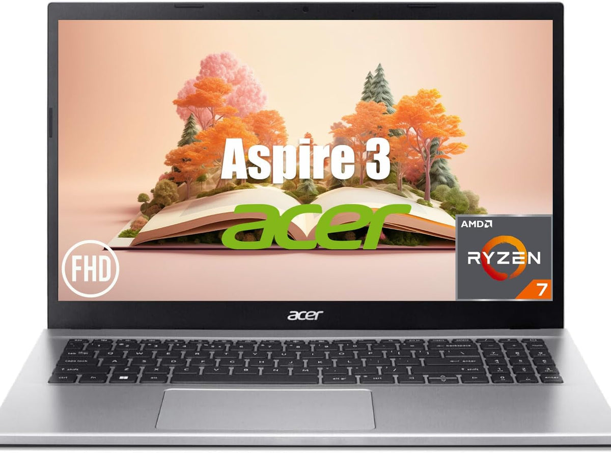 acer Aspire 3 High-Performance Laptop Computer | for Student and Business | 15.6-inch FHD | AMD Ryzen 7-5700U (Beats i7-1250U) | 16GB RAM, 1TB SSD | Ethernet Port | Copilot AI | Windows 11 Home