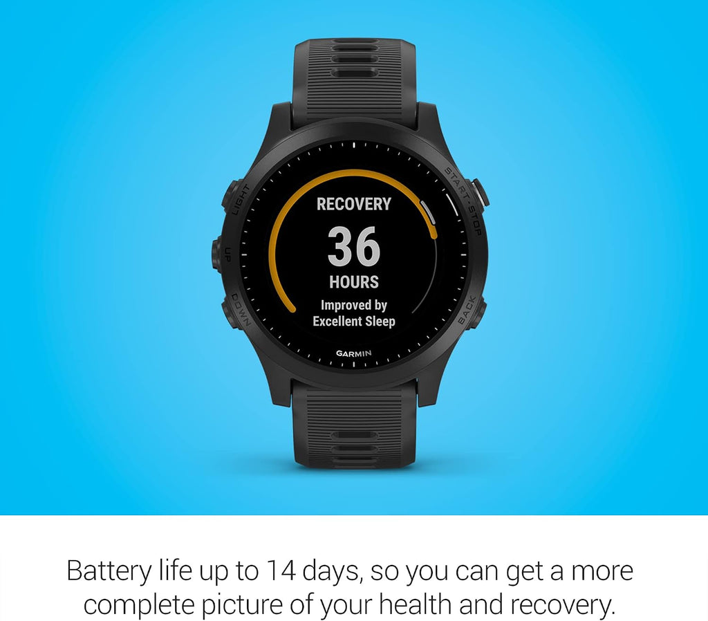 Garmin Forerunner 945, Premium GPS Running/Triathlon Smartwatch with Music, Black (Renewed)
