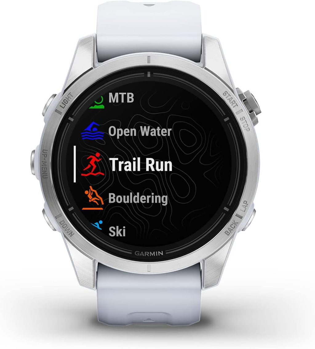 Garmin epix Pro (Gen 2), 42mm, High Performance Smartwatch, Advanced Training Technology, Built-in Flashlight, Whitestone
