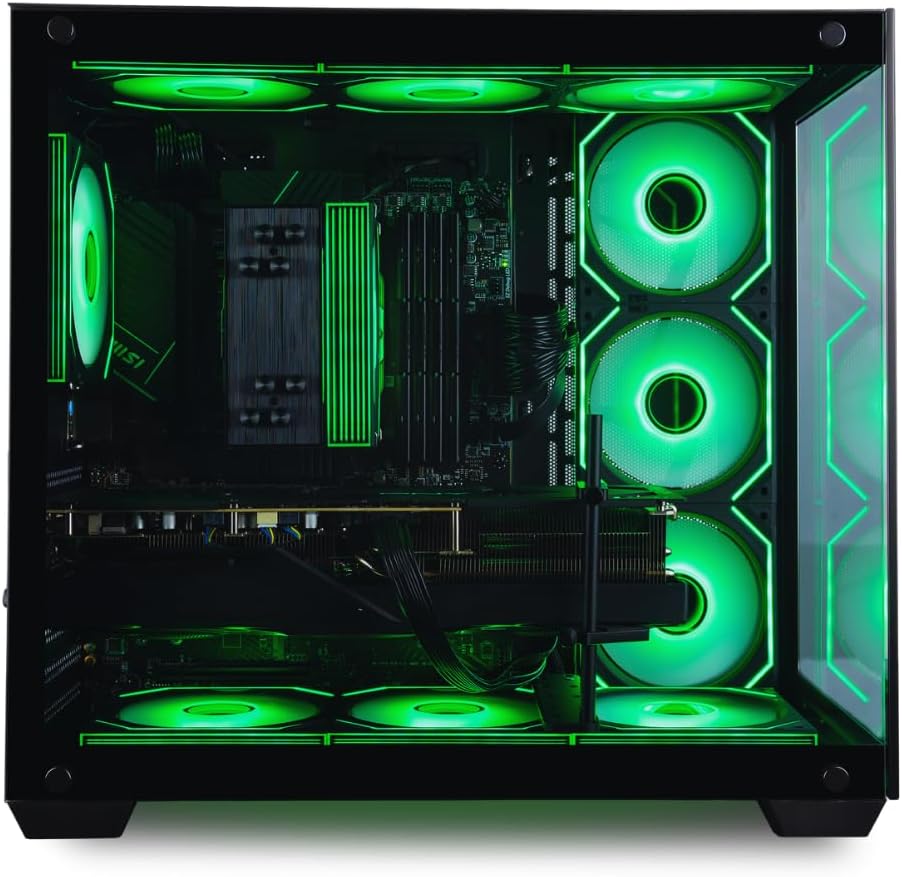 Panorama XL RTX 5080, AMD Ryzen 7 9800X3D, 64GB DDR5 RAM, 2TB NVMe Gen4 SSD, Prebuilt Gaming Desktop PC w/Windows 11 Pro, 3 Year Warranty, RGB Keyboard+Mouse, RJ45, Internal WiFi 7 + BT, 3X DP, HDMI