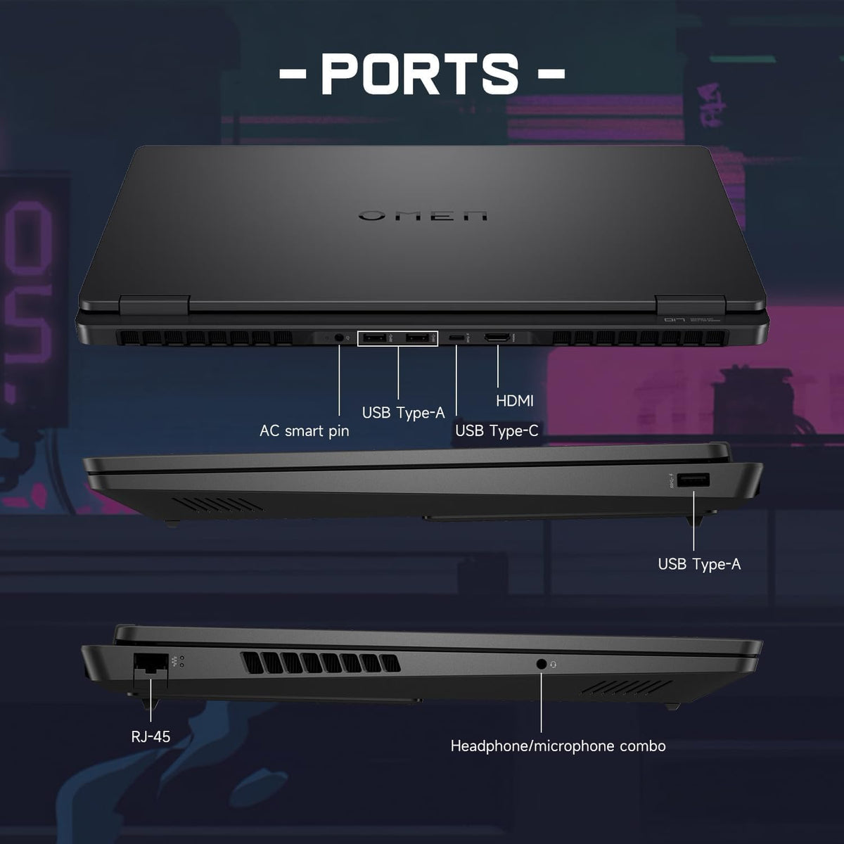 HP OMEN 17.3 RTX 5070 AI Gaming Laptop, 17.3' FHD 144Hz, AMD Ryzen AI 9 365, 16GB DDR5 RAM, 1TB SSD, RGB Backlit KB, Low Blue Light, Bundle with Thunderobot 7 in-1 USB-C Hub, Windows 11 Pro
