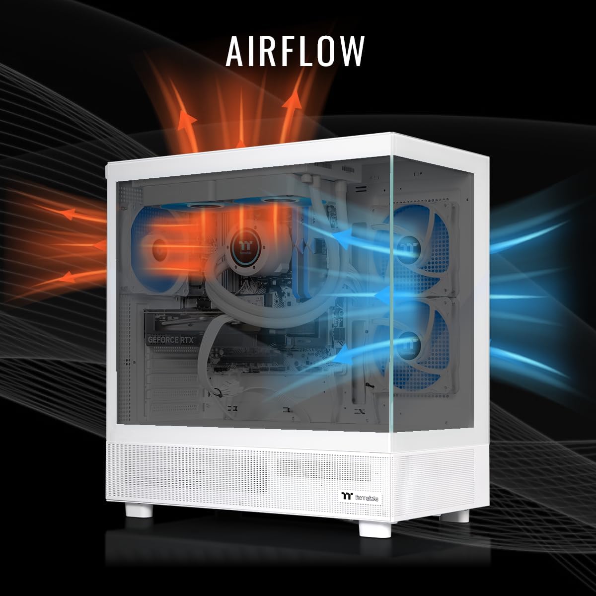 Thermaltake LCGS View 7860TS-270 Gaming Desktop (AMD Ryzen™ 7 7800X3D, ToughRam 32GB DDR5 6000MT/s RGB Memory, NVIDIA® GeForce RTX™ 5060 Ti 8G, 1TB NVMe M.2, WiFi, Windows 11) V27S-B85K-56T-LCS