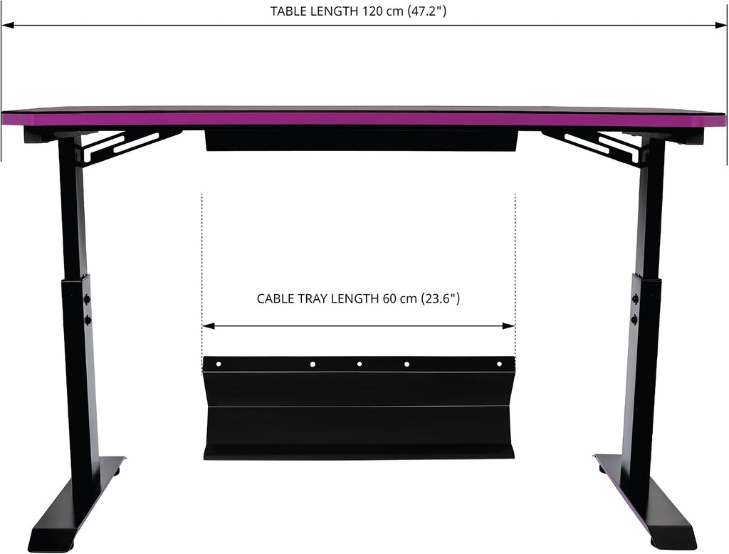 Cooler Master GD120 PC Gaming Desk with Cable Management, Water-Repellent Mousepad, Modern Simple Sturdy Style Table Workstation for Home Office