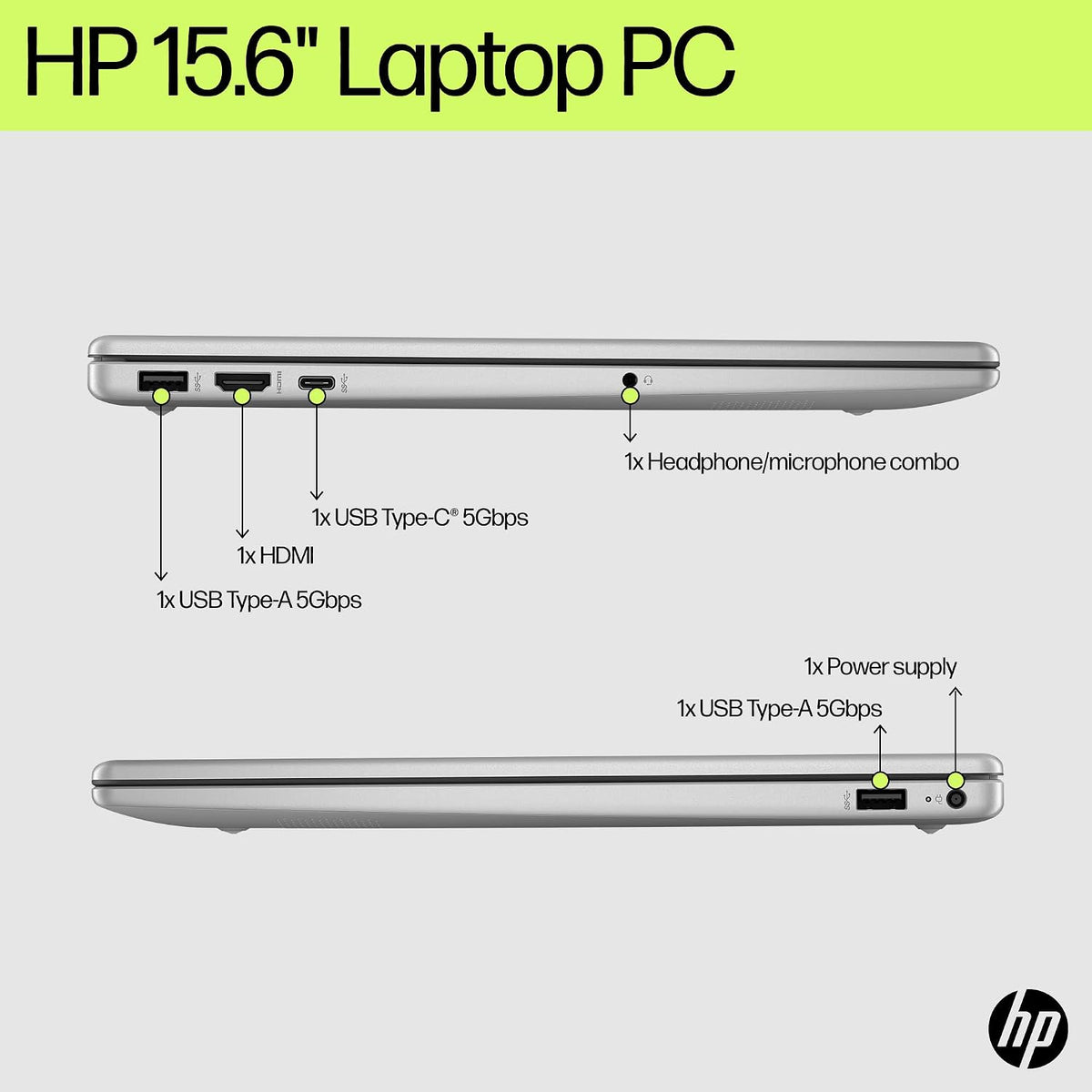 HP Pavilion 15.6' FHD Laptop Computer, 32GB DDR4 RAM, 1TB PCIe SSD, Intel N100 CPU, 2026 Edition, Portable Design, WiFi 6, Bluetooth, Webcam, Type-C, Office 365, Windows 11, Type C RJ45, Light Gray