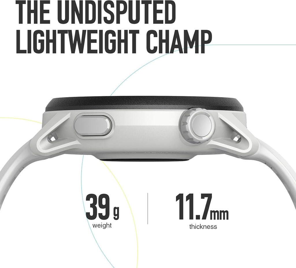 COROS PACE 3 GPS Sport Watch - Lightweight, Comfortable Running Watch, 17-Day Battery Life, Accurate GPS, Heart Rate Monitor, Navigation, Sleep Tracking - White Silicone