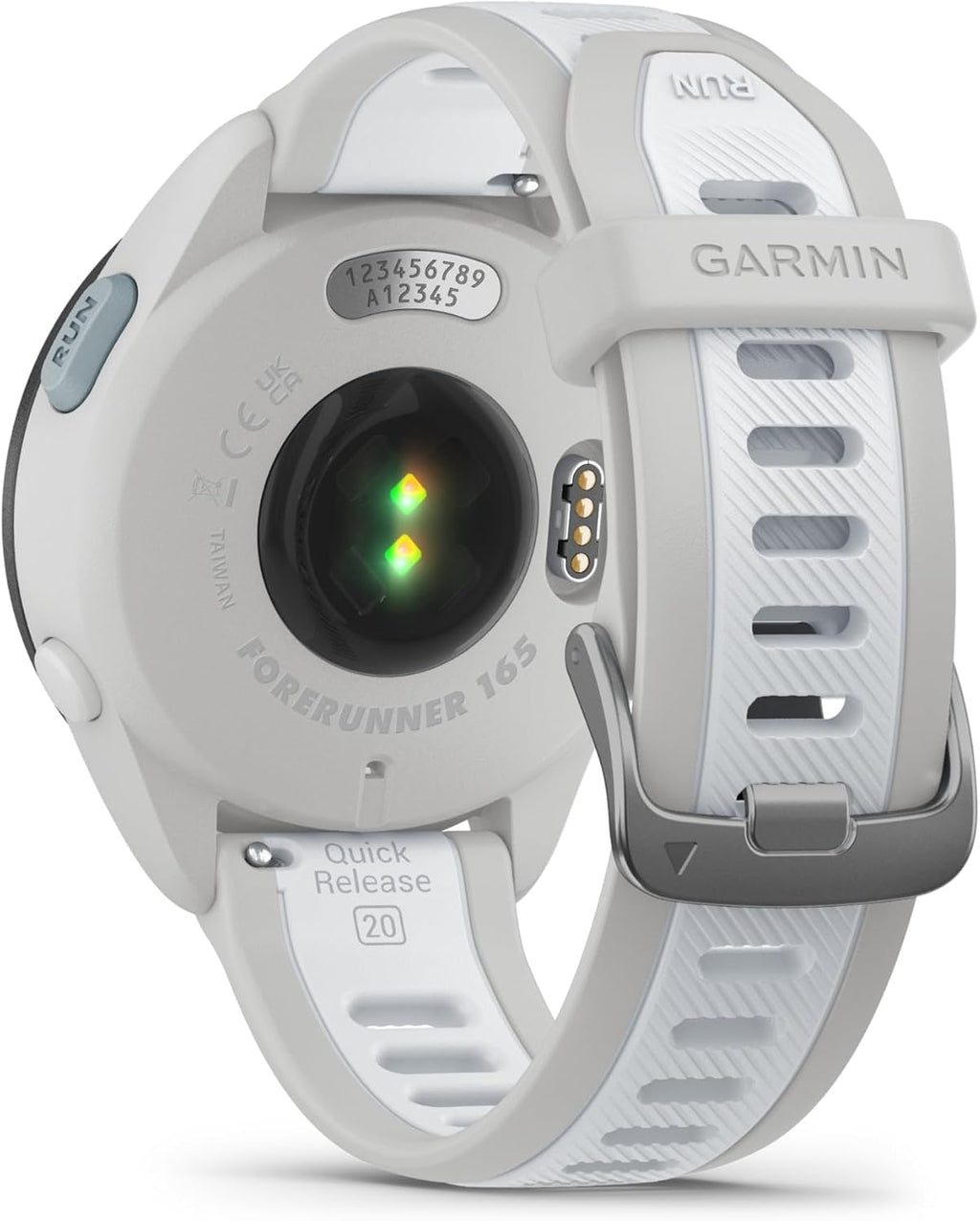 Garmin Forerunner 165 GPS Running Smartwatch, Fitness Tracker Smart Watch for Men and Women Bundle with Accessories - Mist Gray/Whitestone