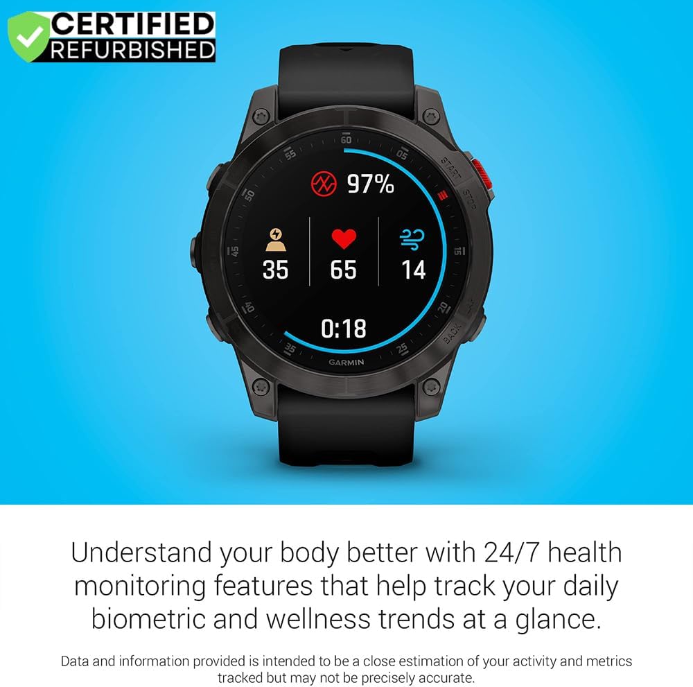 Garmin 010-N2582-10 Epix Gen 2 Premium Active Smartwatch 47 mm Black Titanium (Renewed) Bundle with 2 YR CPS Enhanced Protection Pack