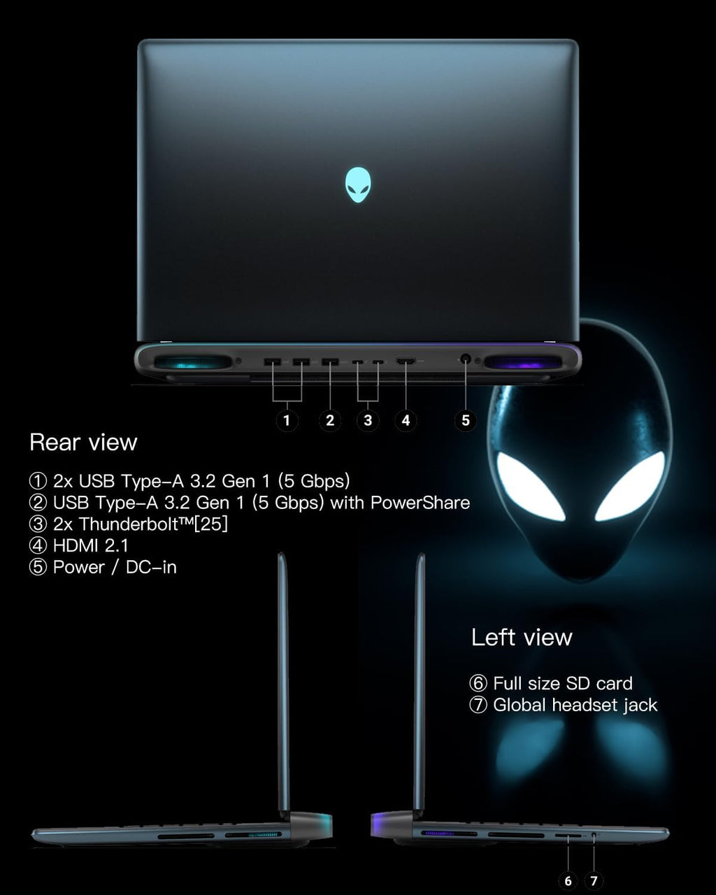 Alienware 16 Area-51 Gaming Laptop - GeForce RTX 5080 16GB GDDR7• Ultra 9 275HX (24•Core• Up to 5.4GHz)• 16' QHD+ 240Hz• Backlit KB• Windows 11 Pro• w/Office License & CD/DVD Drive(64GB DDR5• 2TB SSD)