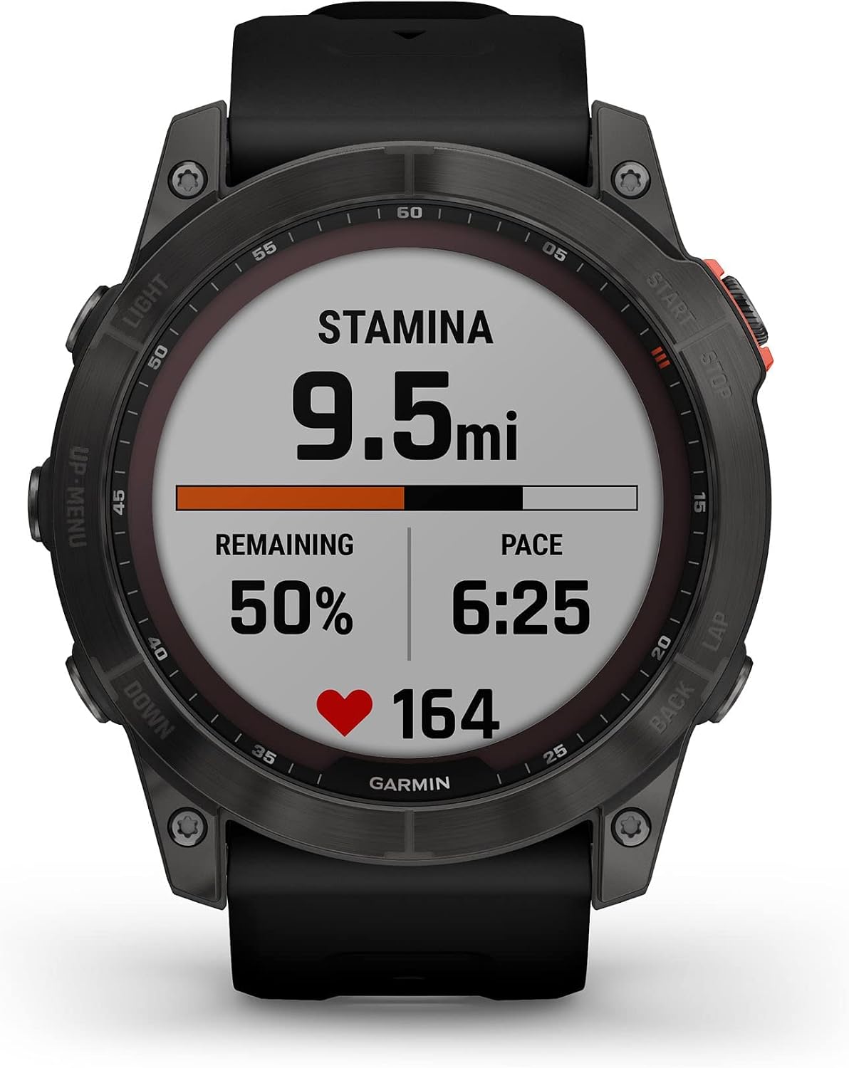 Garmin Fenix 7X Solar-Powered Waterproof 1.4-Inch Display Multisport GPS Watch with Built-in LED Flashlight and Bluetooth (Slate Gray with Black Band)
