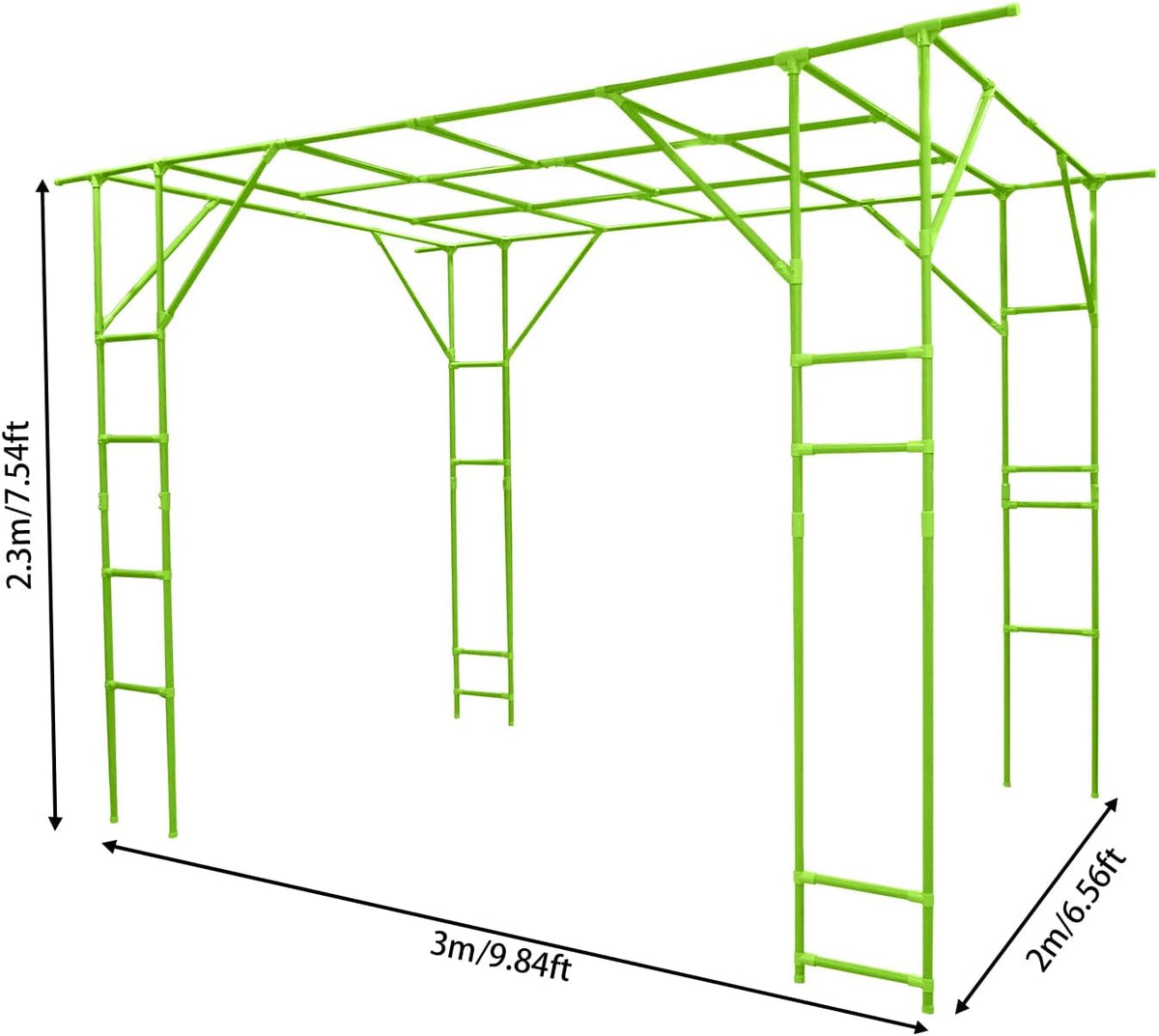 Bacocoo Plant Climbing Stand, Outdoor Plant Support Rack, Heavy Duty Steel & ABS with PE Coating for Vines, Flowers, Vegetables - Easy Install for Garden, Yard, Patio Decoration of Pavilions. (Green)