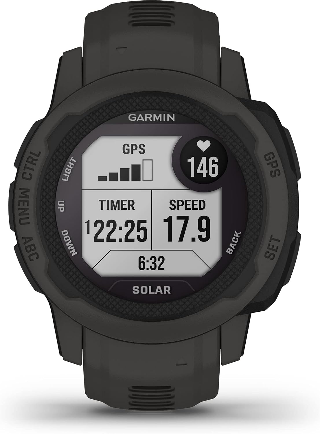 Garmin Instinct 2S Solar, Smaller-Sized GPS Outdoor Watch, Solar Charging Capabilities, Multi-GNSS Support, Tracback Routing, Graphite, 40 MM (Renewed)