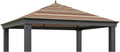 Garden Winds Durable 350 Replacement Canopy Top Compatible with Tiverton (Series 3) 10' x 12' Gazebo Models SA-585, DPCI 009050195 - Stripe Canyon