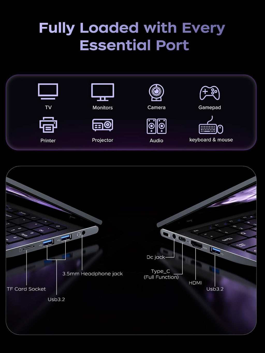 MALLRACE 2025 Gaming Laptop,15.6' Display, AMD Ryzen 7 5000 Series (8C/16T, up to 4.3GHz), 16GB RAM, 512GB NVMe SSD,Radeon RX Vega 8 Graphics and WiFi 6 for Smooth Gaming and Multitasking