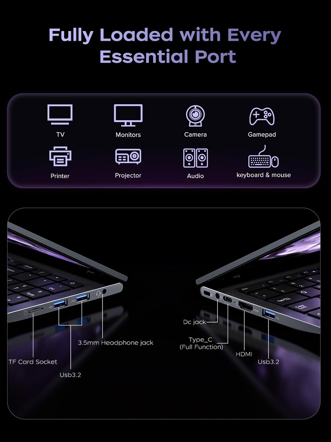 MALLRACE 2025 Gaming Laptop,15.6' Display, AMD Ryzen 7 5000 Series (8C/16T, up to 4.3GHz), 16GB RAM, 512GB NVMe SSD,Radeon RX Vega 8 Graphics and WiFi 6 for Smooth Gaming and Multitasking