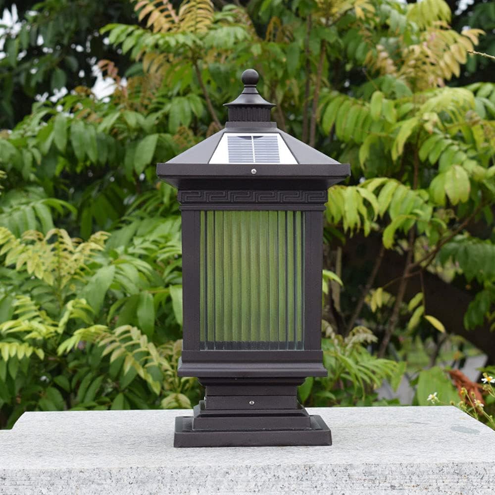 Landscape Outdoor Courtyard Garden Decorative Lights Lawn Lights Wall Lamp for Courtyards Garden Pavilions Street Decoration Black Solar Post Cap Light Outdoor Garden LED Pillar
