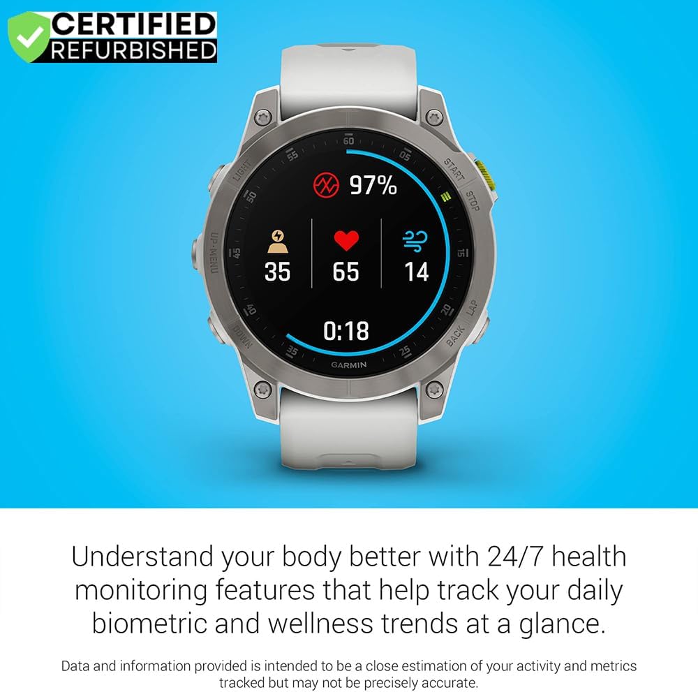 Garmin 010-N2582-20 Epix Gen 2 Premium Active Smartwatch 47 mm White Titanium (Renewed) Bundle with 2 YR CPS Enhanced Protection Pack
