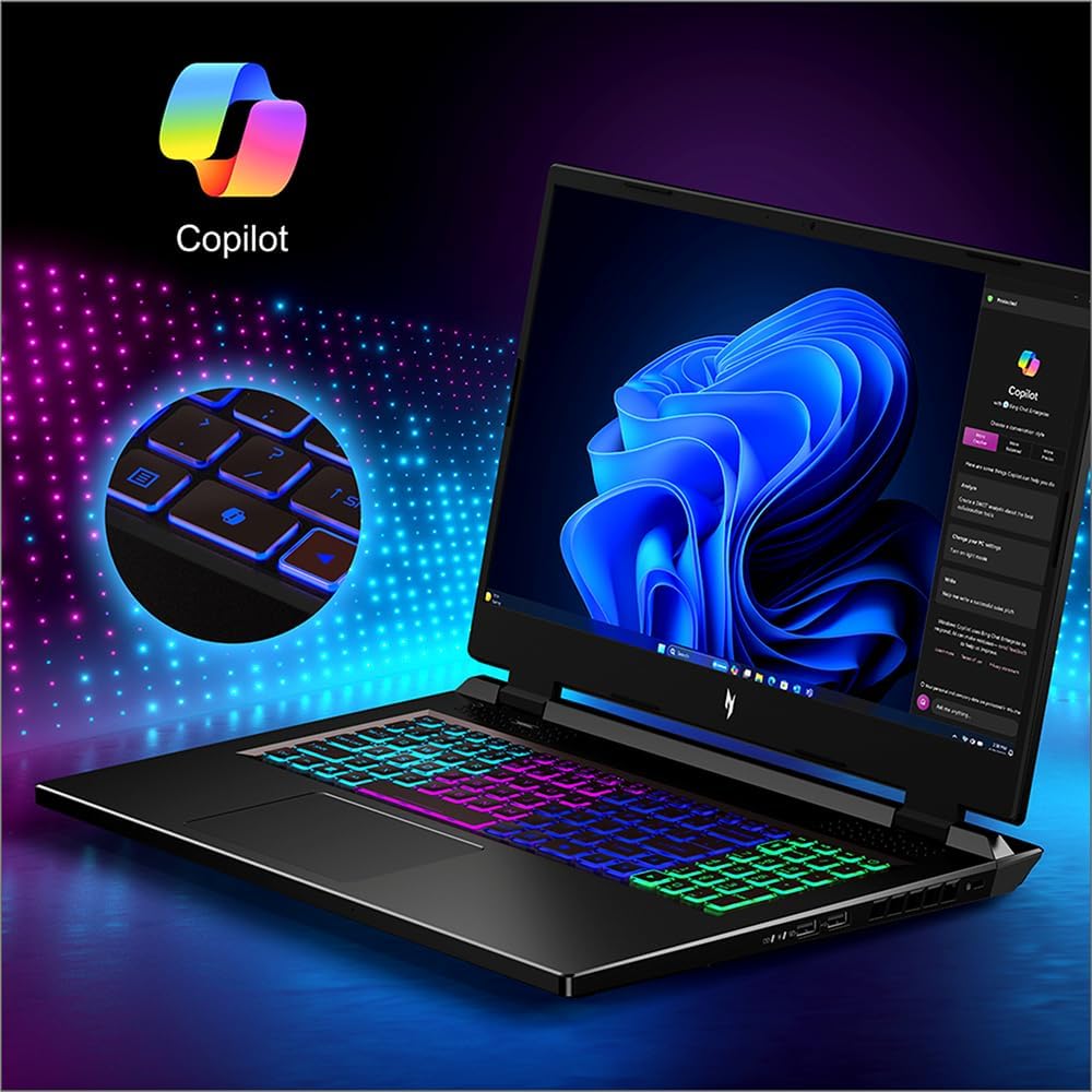 acer Nitro 17 Gaming Laptop | Intel Core i5-14450HX | NVIDIA GeForce RTX 4050 Laptop GPU | 17.3' FHD IPS 165Hz G-SYNC Display | 16GB DDR5 | 512GB Gen 4 SSD | Killer Wi-Fi 6E | AN17-72-56FS