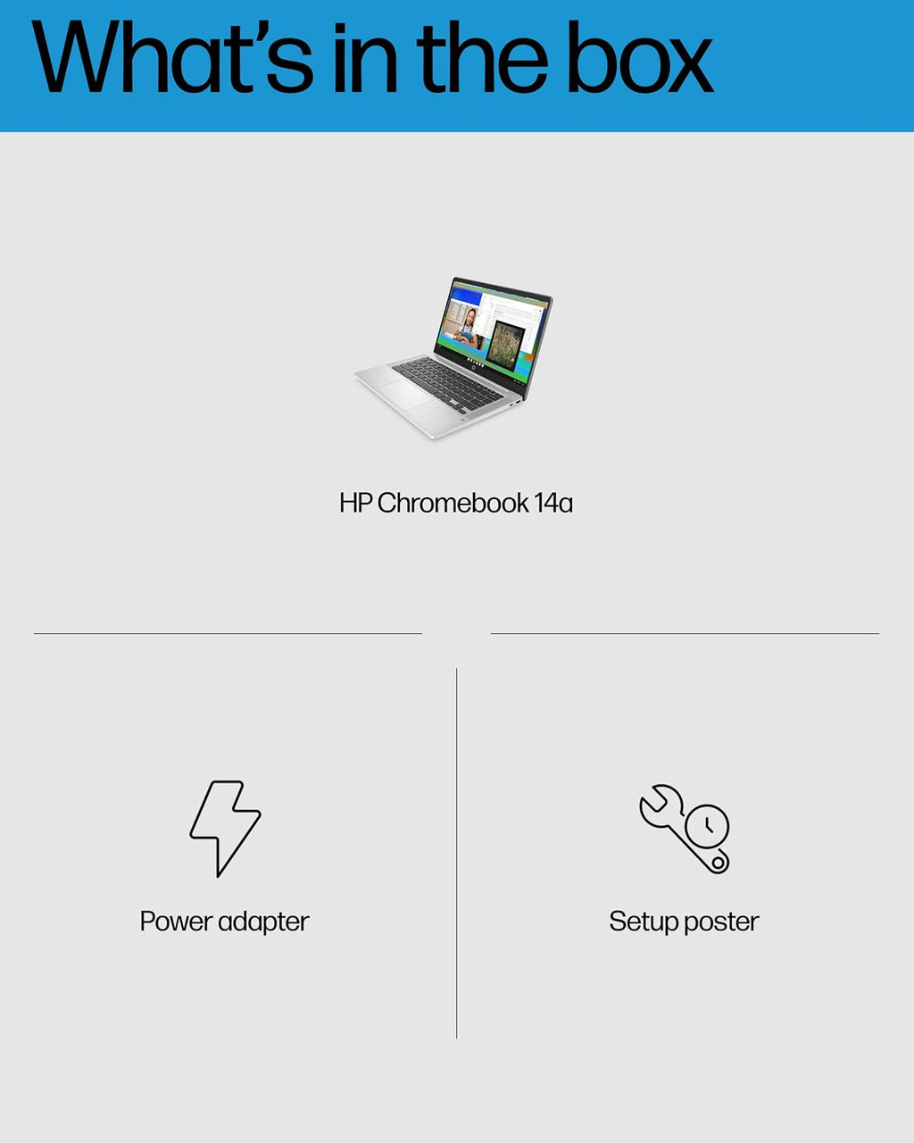 HP Chromebook 14 Laptop, Intel Celeron N4120, 4 GB RAM, 64 GB eMMC, 14' HD Display, Chrome OS, Thin Design, 4K Graphics, Long Battery Life, Ash Gray Keyboard (14a-na0226nr, 2022, Mineral Silver)