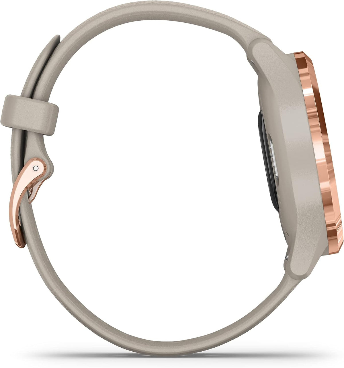 Garmin Hybrid Smartwatch with Real Watch Hands and Hidden Color Touchscreen Displays, Rose Gold with Light Sand case and Band, 39mm, 010-02238-02