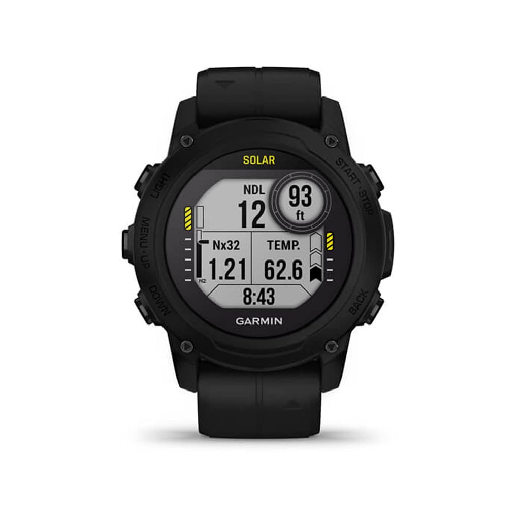 Garmin Descent™ G1 Solar, Rugged Dive Computer with Solar Charging Capabilities, Multiple Dive Modes, Activity Tracking, Black