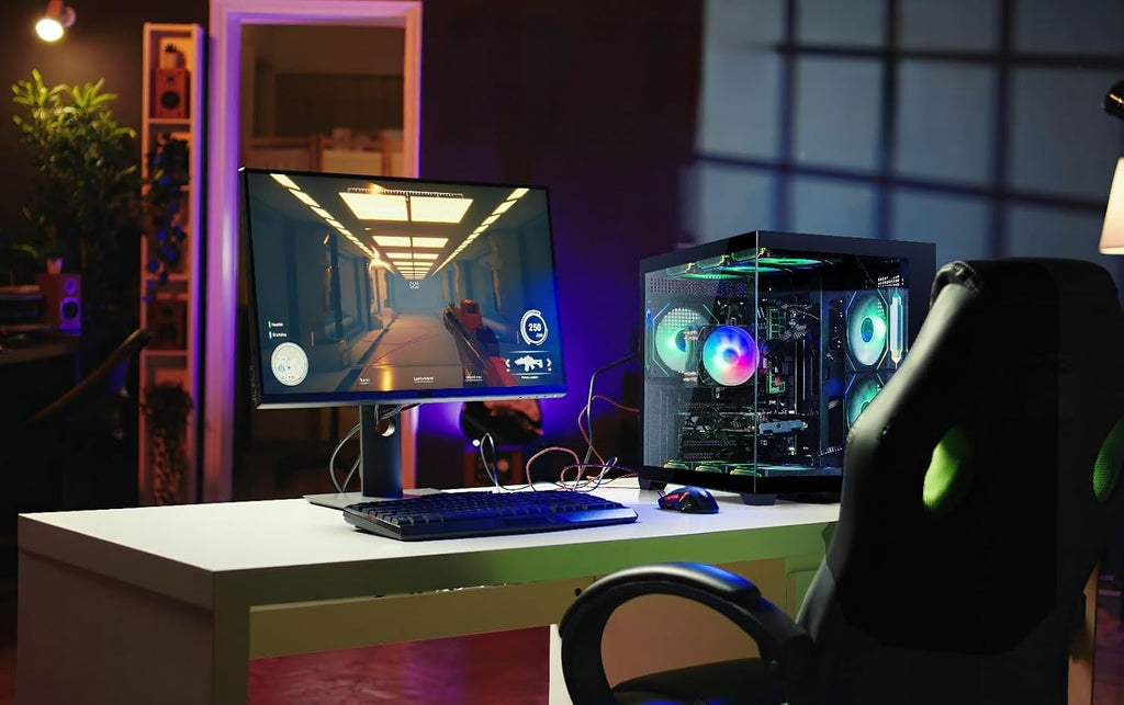 Gaming PC Computer Desktop – i7 Xeon E5 3.20 GHz 12-Core Processor, GeForce GTX1660 6GB, 16GB RAM, 512GB SSD + 1TB HDD, Wi-Fi 6 & Bluetooth 5.4, 9 ARGB Fans, Windows 11 Pro, 650W PSU