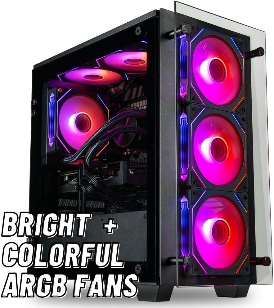 Stratos Micro RTX 5070 12GB, 24-Core i9-14900KF, 32GB DDR5 RAM, 1TB NVMe Gen4 SSD, Gaming Desktop PC w/Windows 11 Pro, 3-Year Warranty, RGB Keyboard+Mouse, Internal Wi-Fi 6E, 3X DP & HDMI