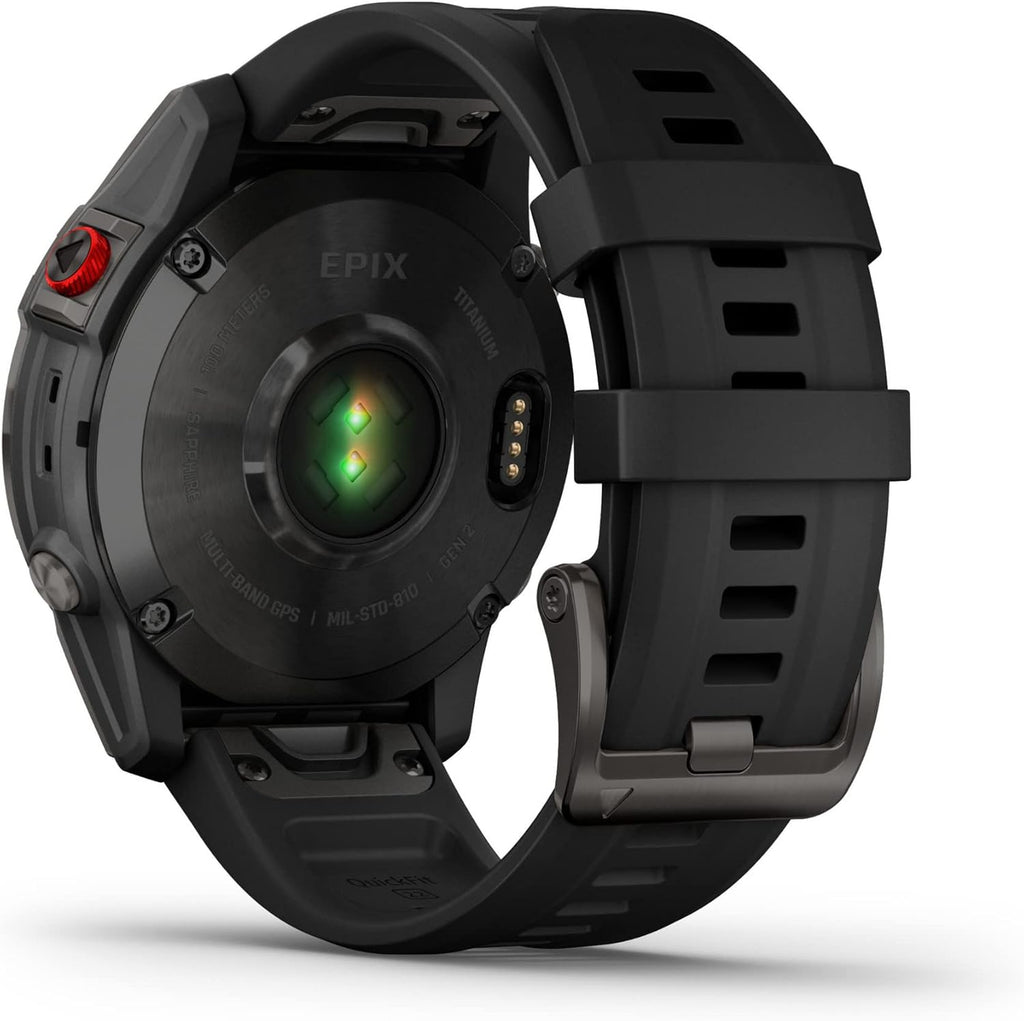 Garmin 010-02582-10 epix Gen 2, Premium Active smartwatch, Health and Wellness Features, Touchscreen AMOLED Display, Adventure Watch with Advanced Features, Black Titanium