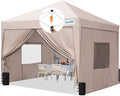 Quictent Privacy 6.6x6.6 Pop up Canopy Tent with Sidewalls and Roll-up Ventilated Windows, One Person Easy Setup, Outdoor Commercial Gazebo Shelter Enclosed Waterproof, Bonus 4 Sandbags