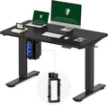 FLEXISPOT EN2 48''x24'' Electric Standing Desk with PC Stand Bundle, One-Piece Desktop, Easy-to-Install Hanging Design PC Mount, Bundle for Home Office, Game & Small Spaces, Black