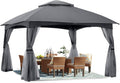ABCCANOPY 8x8 Outdoor Gazebo - Patio Gazebo with Mosquito Netting, Outdoor Canopies for Shade and Rain for Lawn, Garden, Backyard & Deck (Dark Gray)