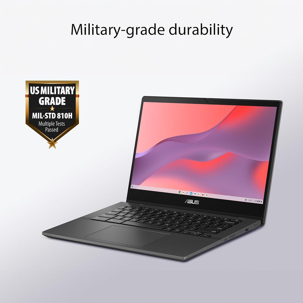 ASUS Chromebook 14 inch Laptop - Google Chromebook School Student - 8Core MediaTek Kompanio 520 - FHD Display - USB C - Wi-Fi 6-15hours Battery Life - 2024 (4GB RAM | 192GB Storage), Black