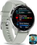 Garmin 010-N2785-01 Venu 3S Health Fitness GPS Smartwatch Silver Bezel/Gray Band (41mm) Refurbished Bundle with 2 YR CPS Enhanced Protection Pack