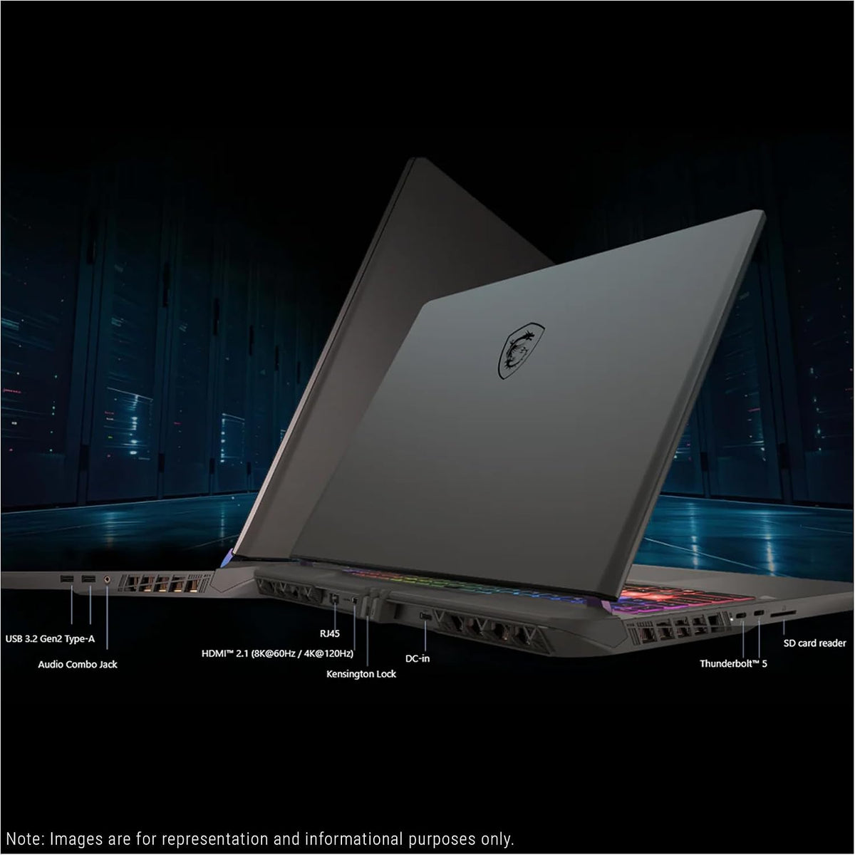 msi Vector 16 HX AI 400 Gaming Laptop, Intel Ultra 9-275HX, 32 GB DDR5 RAM, 1 TB PCIe SSD, 16' WQXGA (2560x1600) 240Hz Display, Nvidia G-Force RTX 5080, RGB Backlit Keyboard, W11 Pro, Cosmo Gray