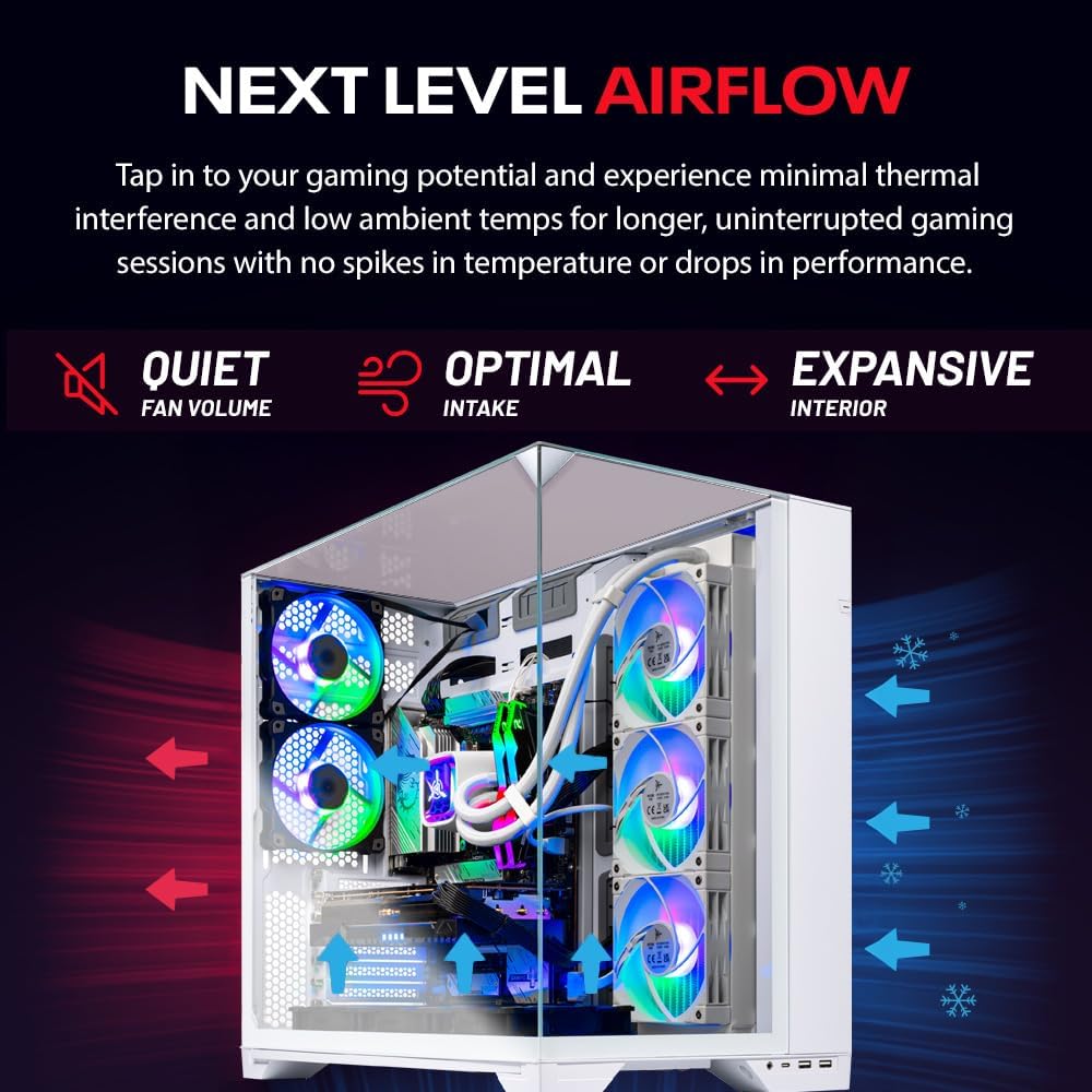 Skytech Gaming O11 Vision Gaming PC, AMD Ryzen 7 9800X3D 4.7GHz, NVIDIA RTX 5090 32GB VRAM, X870 Board, 2TB Gen4 NVMe SSD, 32GB DDR5 RAM 6000, 1000W Gold ATX 3 PSU, 360 ARGB AIO, WI-FI 7, Windows 11