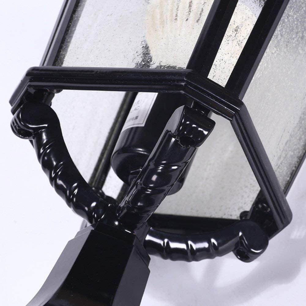 Pillar Lantern Villa External Decoration Landscape Lighting E27 Garage Pavilion Garden Fence Patio Light Outdoor Post Lights Black Aluminum Column Lamps Waterproof IP55 Outdoor Lighting