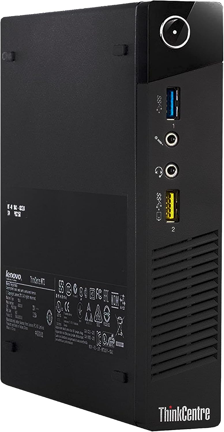 Lenovo ThinkCentre M73 Tiny Business Computer Desktop PC, Intel Core i3 4th Gen 2.9GHz, 8GB DDR3, 120GB SSD, MTG New 22 inch LED Monitor, RGB KBM & Speakers, WiFi, Windows 11 (Renewed)
