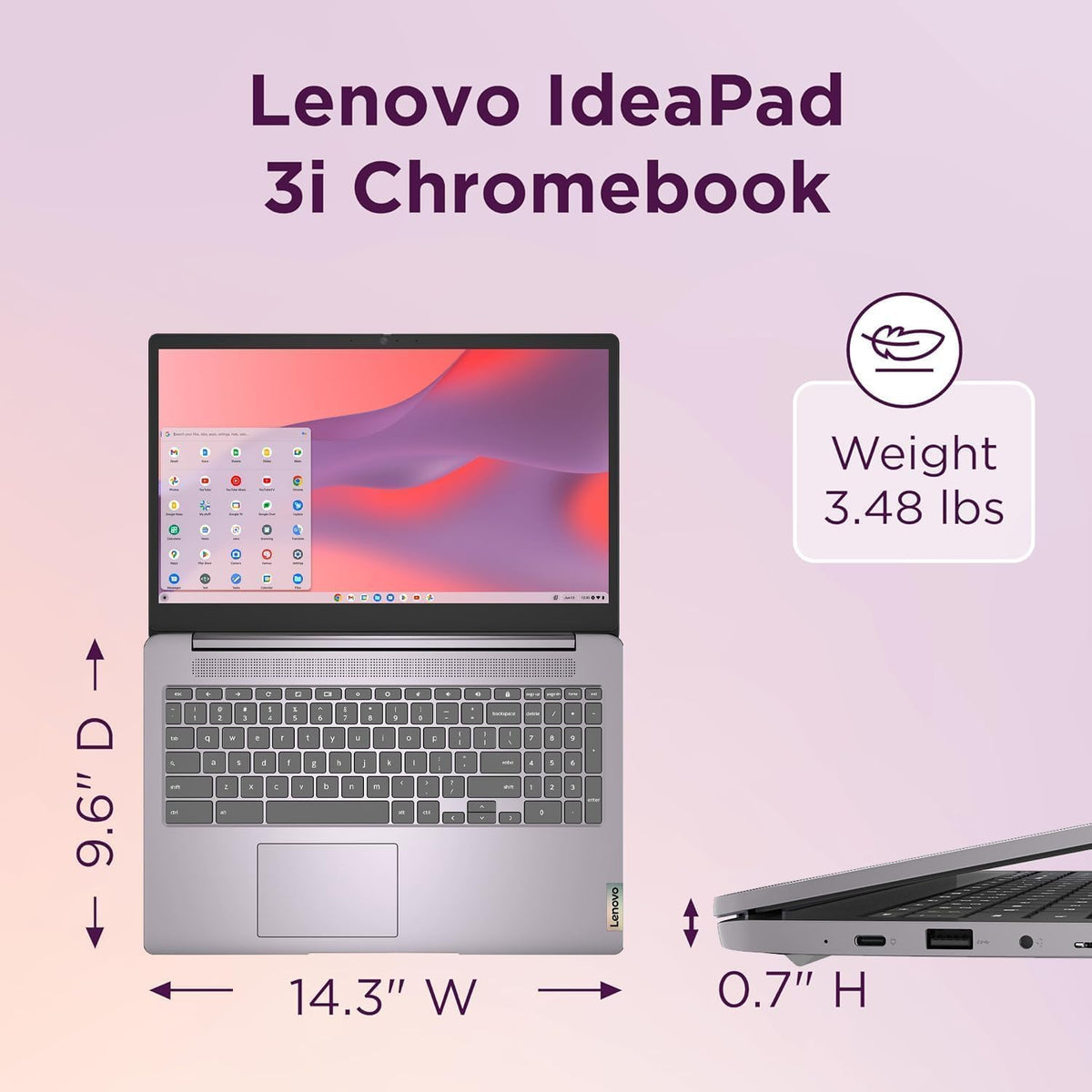Lenovo Chromebook 15 (15.6' FHD, 4GB RAM, 192GB Storage (64GB eMMC + 128GB SD Card), Intel Celeron N4500) Home & Student Laptop, Anti-Glare, HD Webcam, Wi-Fi 6, 10-Hour Long Battery Life, Chrome OS