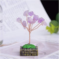 Crystal Tree Natural Amethyst Lucky Tree Crystal Quartz Gem Tree Mineral Ornaments Garden Healing Pavilion Decoration Home Decoration Gemstone Tree,Light Grey
