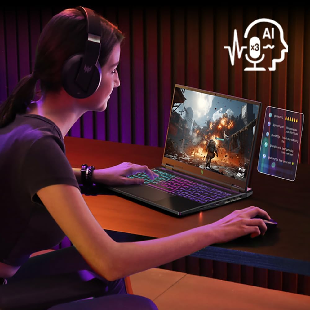 Acer Nitro 14 Gaming Laptop | AMD Ryzen 7 8845HS Octa-Core AI Capable Processor | NVIDIA GeForce RTX 4060 Laptop GPU | 14.5' WUXGA IPS 120Hz Display | 16GB LPDDR5X | 512GB SSD | WiFi 6E | AN14-41-R74Z