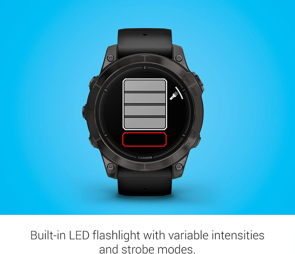 Garmin epix Pro (Gen 2) Sapphire Edition, 47mm, High Performance Smartwatch, Advanced Training Technology, Built-in Flashlight, Black