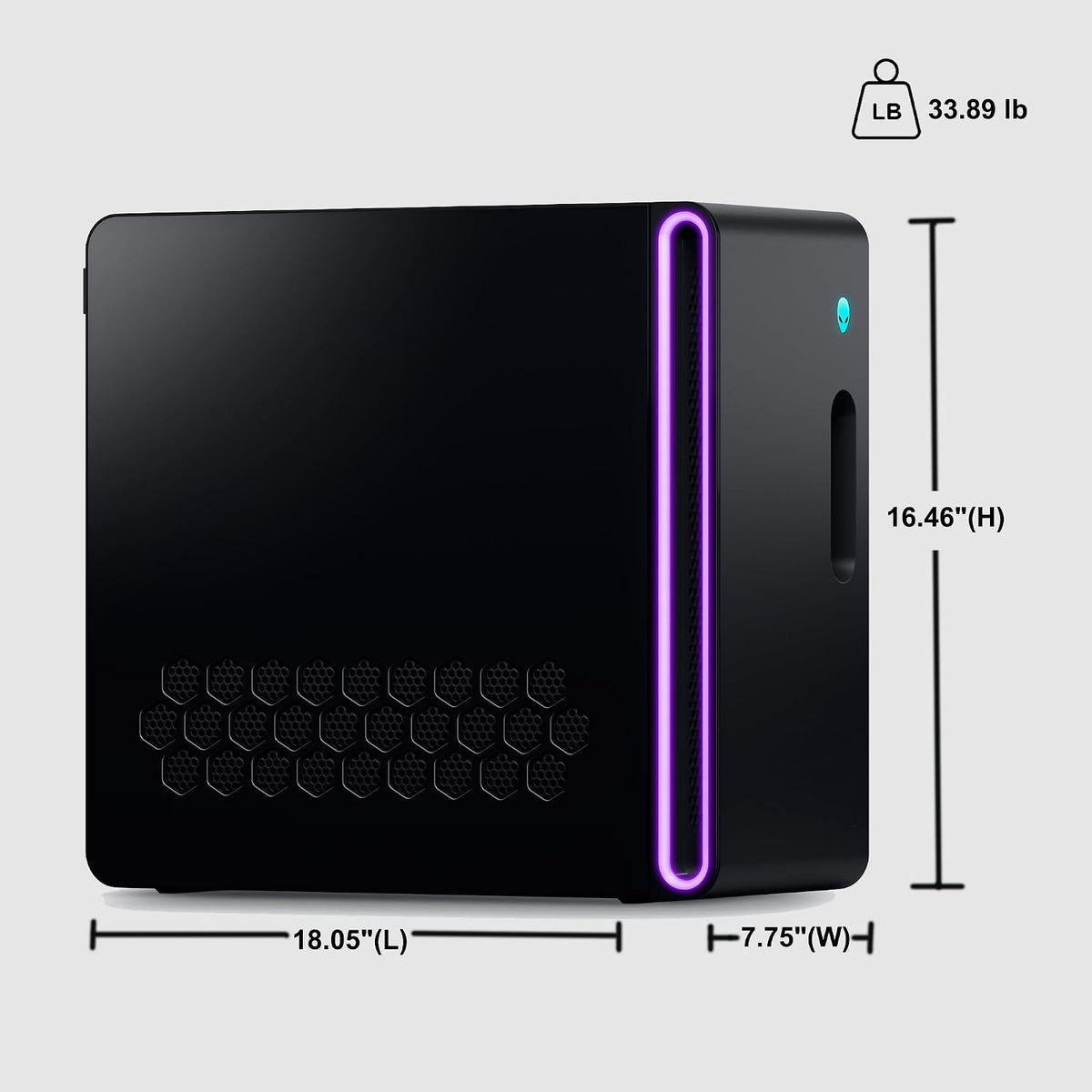 Dell Alienware Aurora ACT1250 Gaming Desktop Intel 20-core Ultra 7 Series 2 265F 32GB DDR5 4TB SSD GeForce RTX 5080 16GB GDDR7 DLSS4 (Up to 1801 Tops) WiFi7 1000W PSU for Gaming AI PC Win11Pro