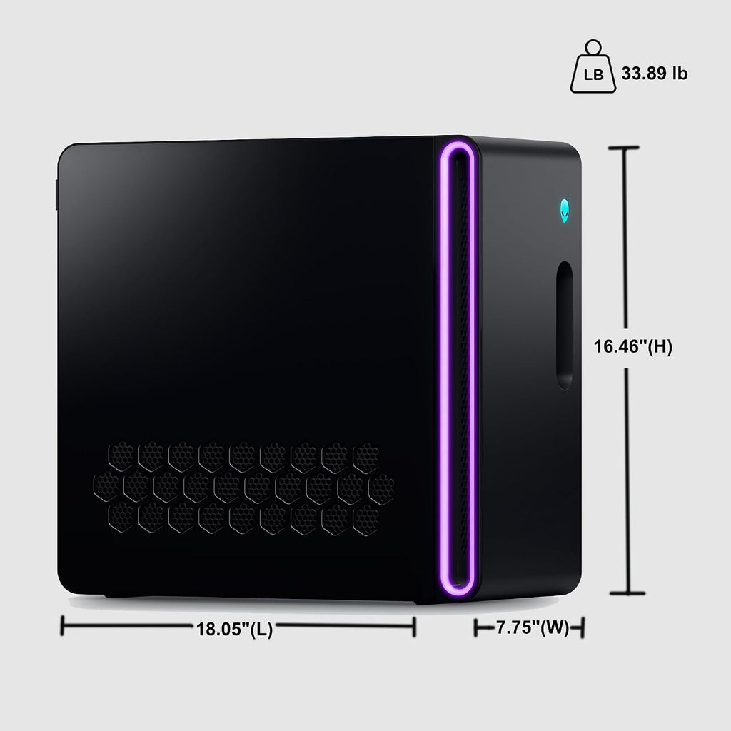 Dell Alienware Aurora ACT1250 Gaming Desktop Intel 20-core Ultra 7 Series 2 265F 64GB DDR5 8TB SSD GeForce RTX 5080 16GB GDDR7 DLSS4 (Up to 1801 Tops) WiFi7 1000W PSU for Gaming AI PC Win11Pro