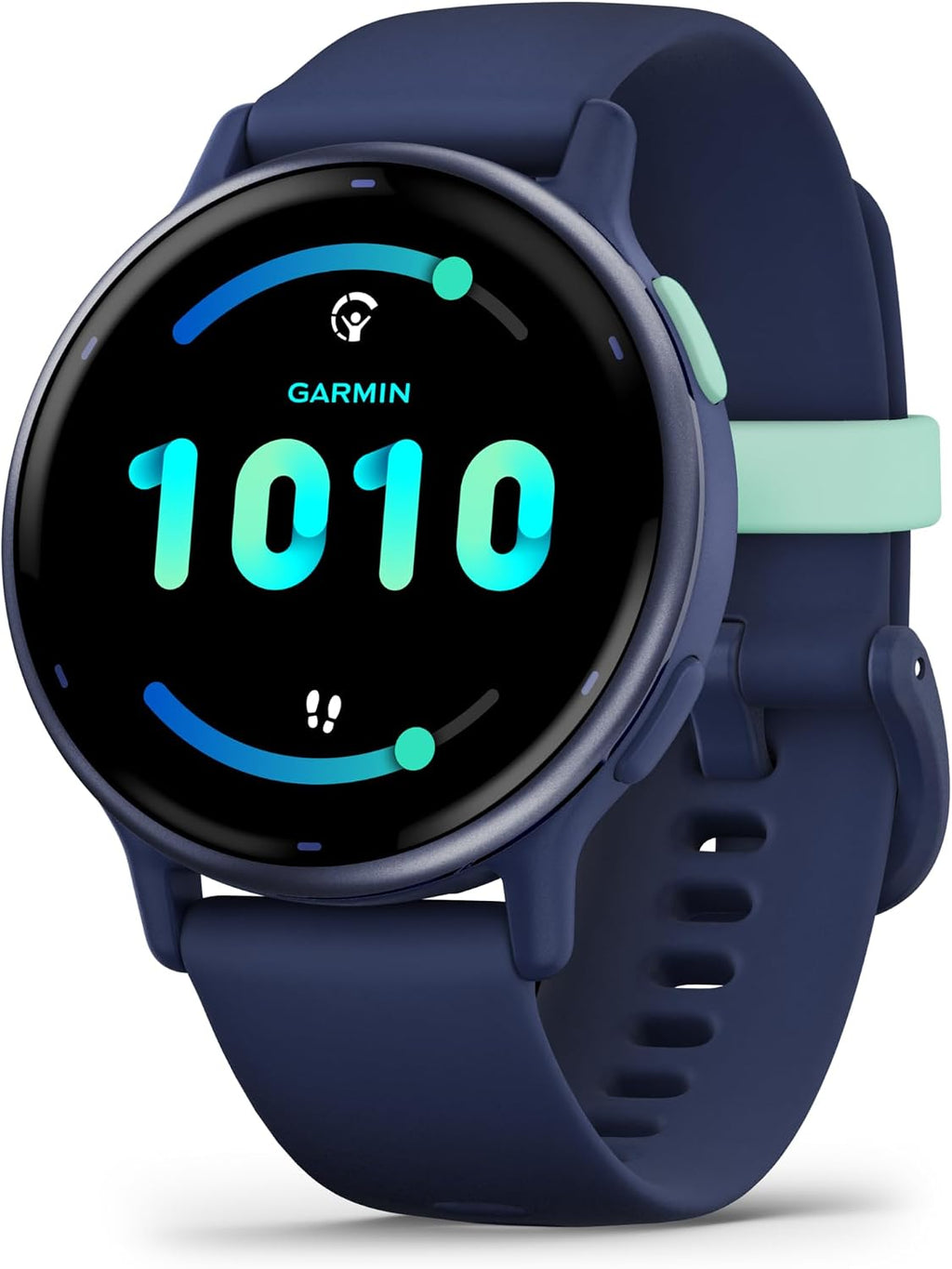 Garmin Vivoactive 5, Health and Fitness GPS Smartwatch for Women and Men, Metallic Navy Bezel w/Navy Case and Silicone Band, 11 Days Battery Life, 1.2' AMOLED Touchscreen Display (Bundle)