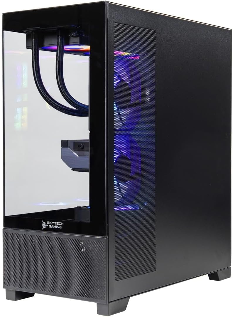 Skytech Gaming Azure 3 Plus Gaming PC, Intel i5 14400F 2.5GHz, NVIDIA RTX 5070 12GB, 1TB Gen4 NVMe SSD, 16GB DDR5 RAM 6000, 850W Gold ATX 3 PSU, 360 ARGB AIO, Wi-Fi, Win 11, Desktop