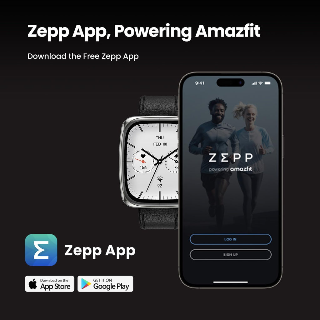 Amazfit Active 2 Premium Smart Watch Fitness Tracker (Square) for Android & iPhone, 10 Day Battery, Water Resistant, GPS Maps, Heart & Sleep Monitor, HYROX Mode, Sapphire Glass, Leather + Sport Strap