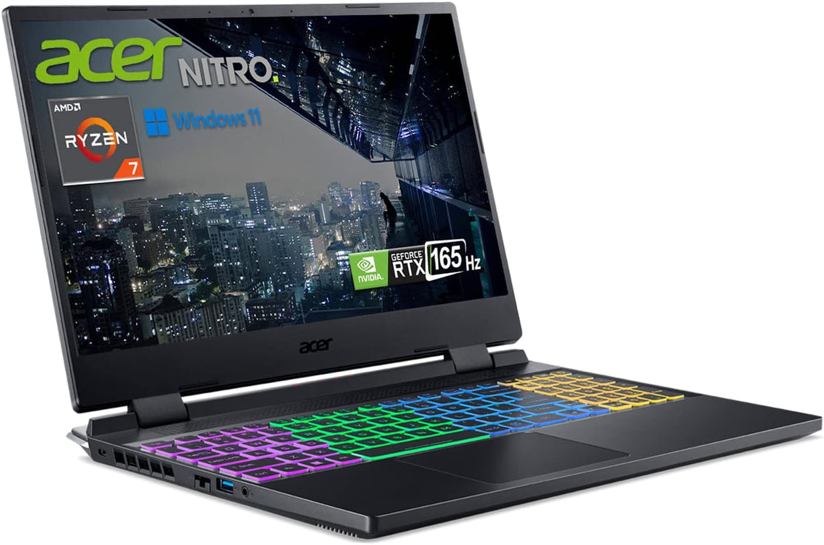 Acer Nitro 5 Gaming Laptop | AMD Ryzen 7 6800H | GeForce RTX 3070 Ti GPU |15.6' QHD 165Hz IPS Display | 32 GB DDR5 RAM | 1 TB PCIe SSD | Killer Wi-Fi 6 | 4-Zone RGB Backlit Keyboard