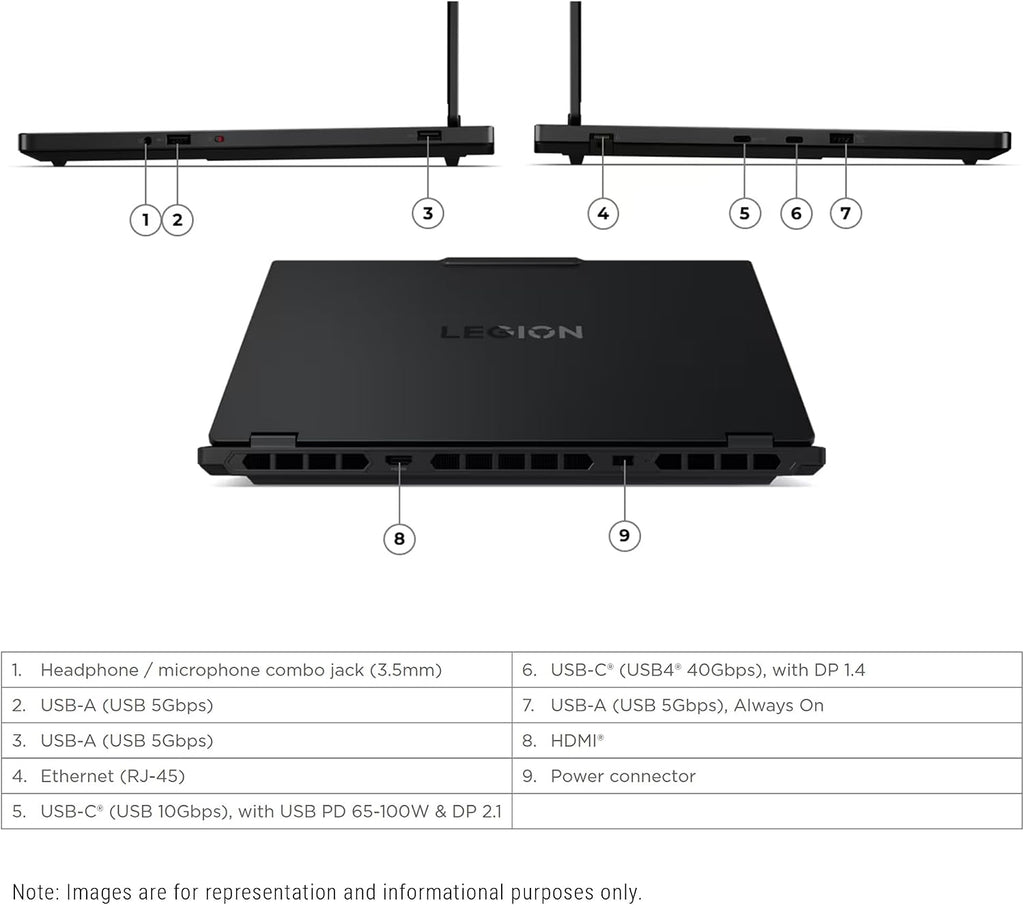 Lenovo Legion 5i AI-Powered Gaming Laptop, Intel i7-14700HX, 32 GB DDR5 5600, 2 TB PCIe SSD, 15.1' WQXGA (2560x1660) Display, Nvidia G-Force RTX 5060, 24-Zone RGB Backlit, W11 Pro, Eclipse Black