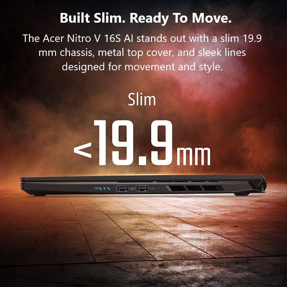 acer Nitro V 16S AI Gaming Laptop | AMD Ryzen 7 260 Processor | NVIDIA GeForce RTX 5060 Laptop GPU (572 AI Tops) | 16' WUXGA IPS 180Hz Display | 32GB DDR5 | 1TB Gen 4 SSD | Wi-Fi 6 | ANV16S-41-R2AJ