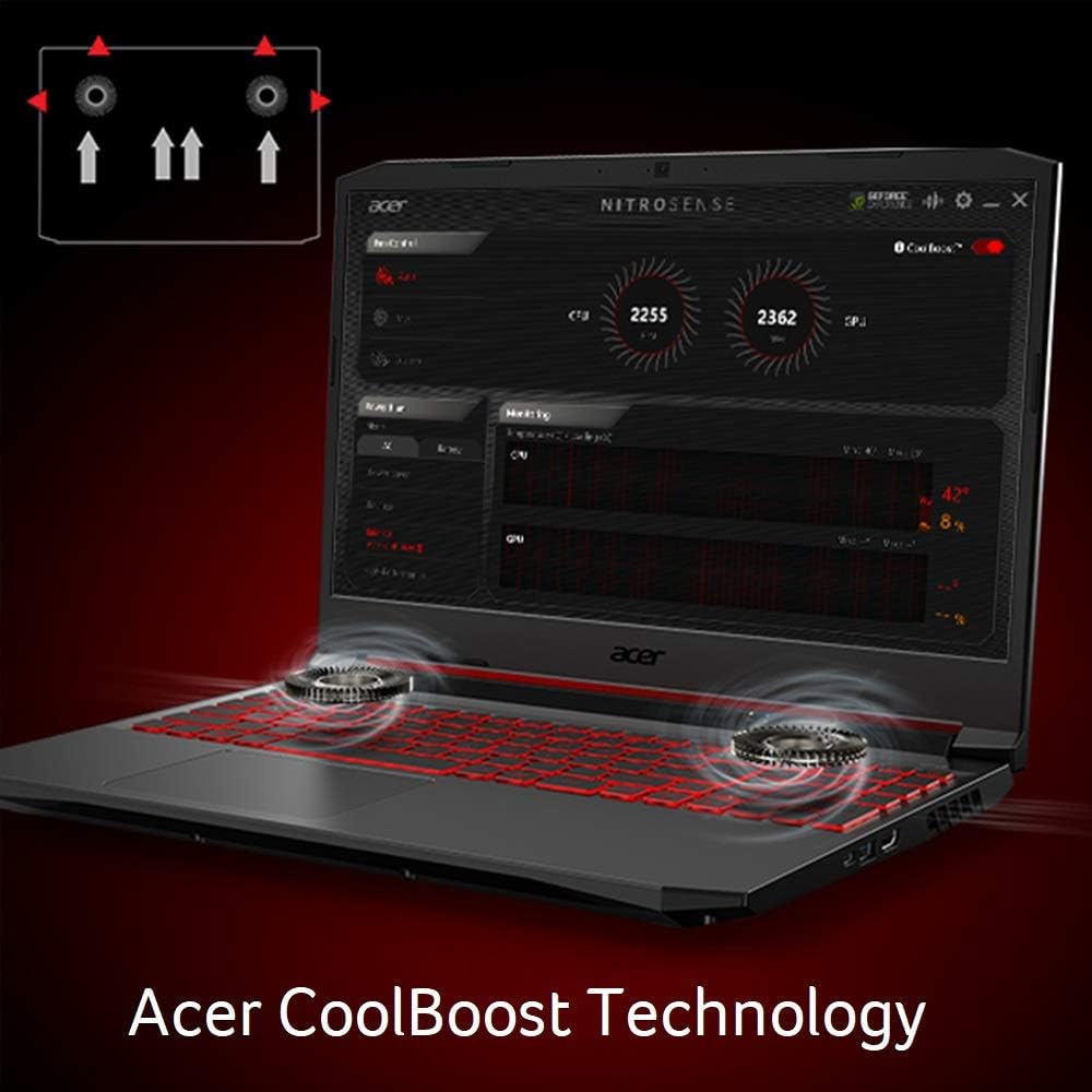 acer Nitro 5 AN515-45-R92M Gaming Laptop, AMD Ryzen 7 5800H (8-Core) | NVIDIA GeForce RTX 3060 Laptop GPU |15.6' FHD 144Hz IPS Display | 16GB DDR4 | 512GB NVMe SSD | WiFi 6 | RGB Backlit Keyboard